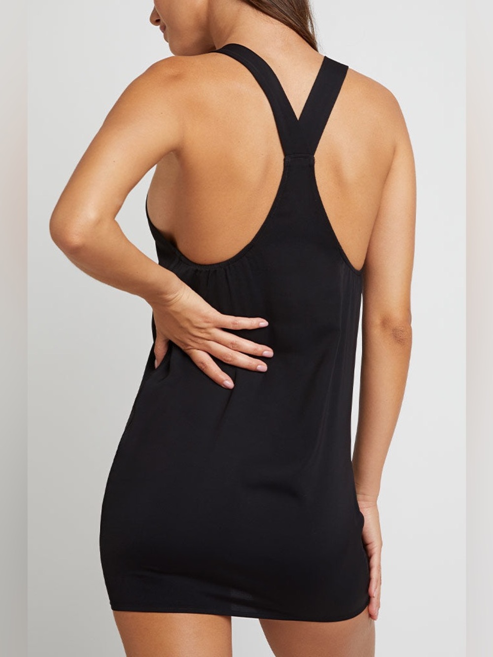 Negative Underwear Supreme Mini Slip Dress in Black, Size Large - Picture 3 of 6